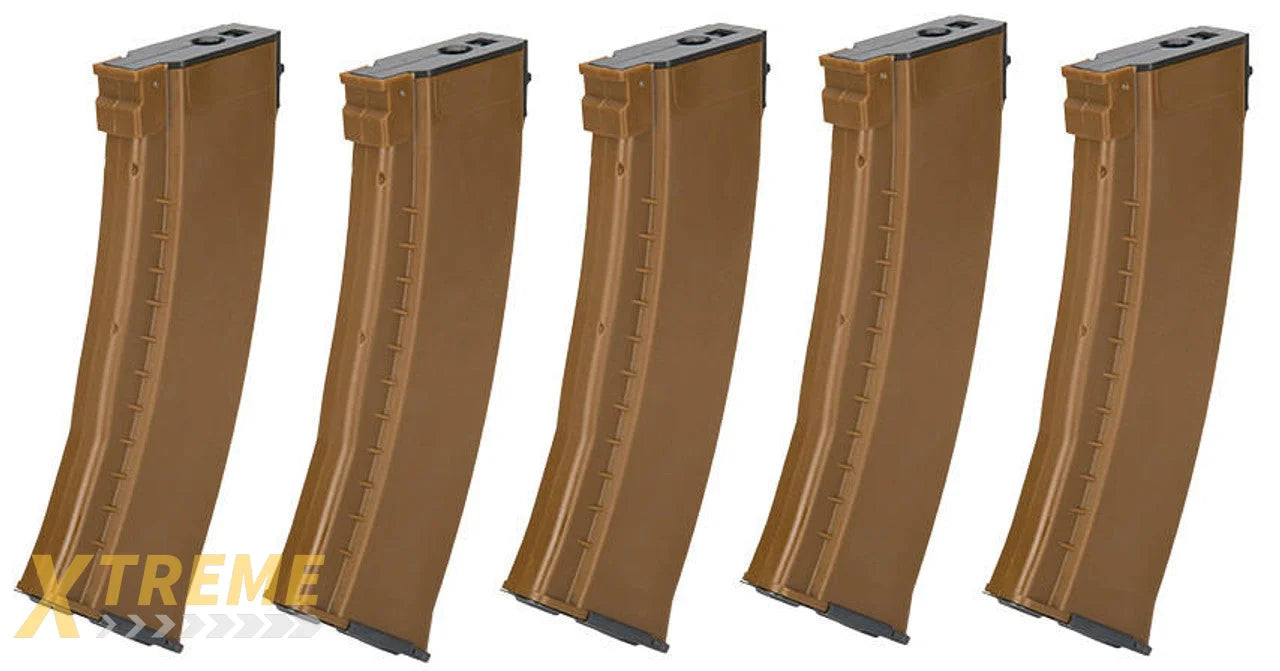 E&L Airsoft 74N Mid-cap 120Rds Magazine (Bakelite) Box Set- 5pcs