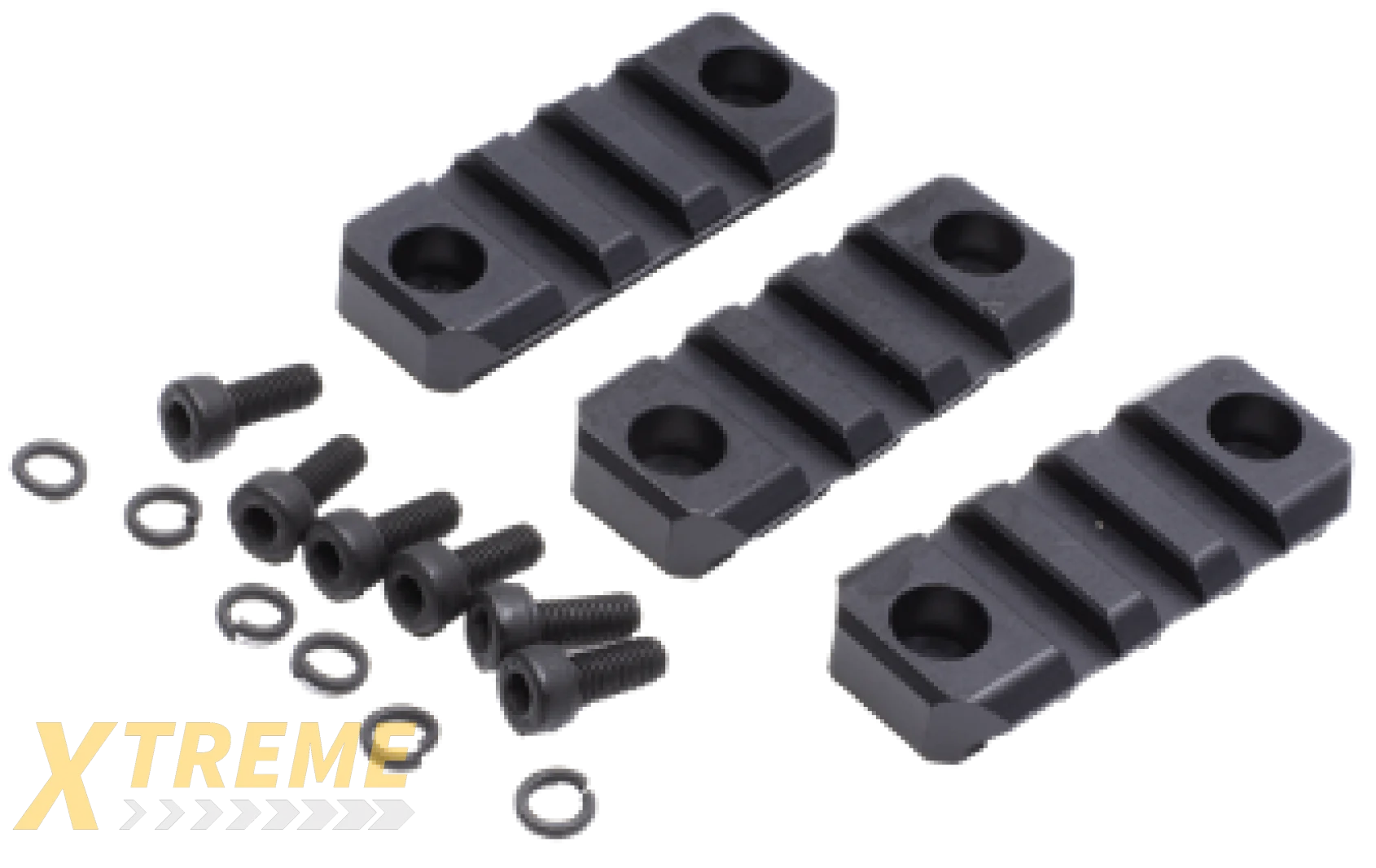 E&L Airsoft T191 GBB Hard Coat Anodizing 7075 Picatinny Rail Sections Set