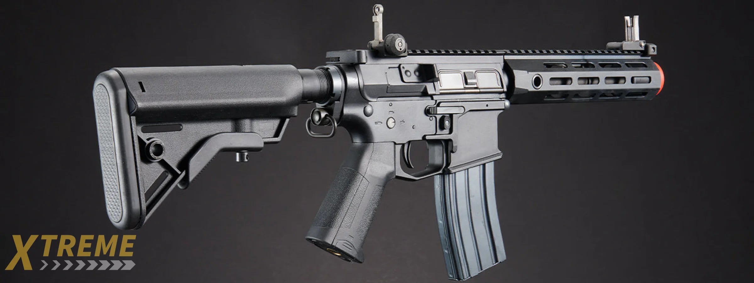 E&L AR MUR CUSTOM SBR AEG RIFLE - PLATINUM (BLACK)