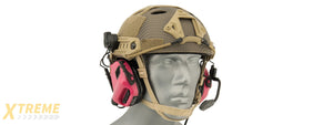 Earmor M32H MOD3 Tactical Communication Hearing Protector for FAST Helmet (PINK)