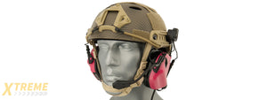 Earmor M32H MOD3 Tactical Communication Hearing Protector for FAST Helmet (PINK)
