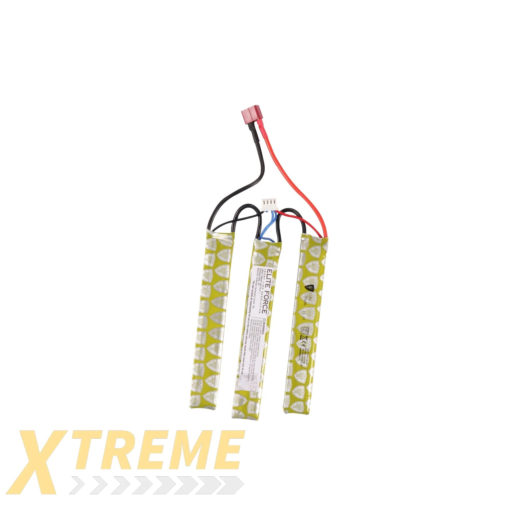 EF 111V LIPO 1200 MAH 15C TRI-PANEL BAT DEANS WIRED FEM CON - Elite Force Consumables