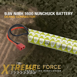 EF 9.6V NiMH 1600 mAh Nunchuck Battery (w/Deans Connector) - Elite Force Consumables