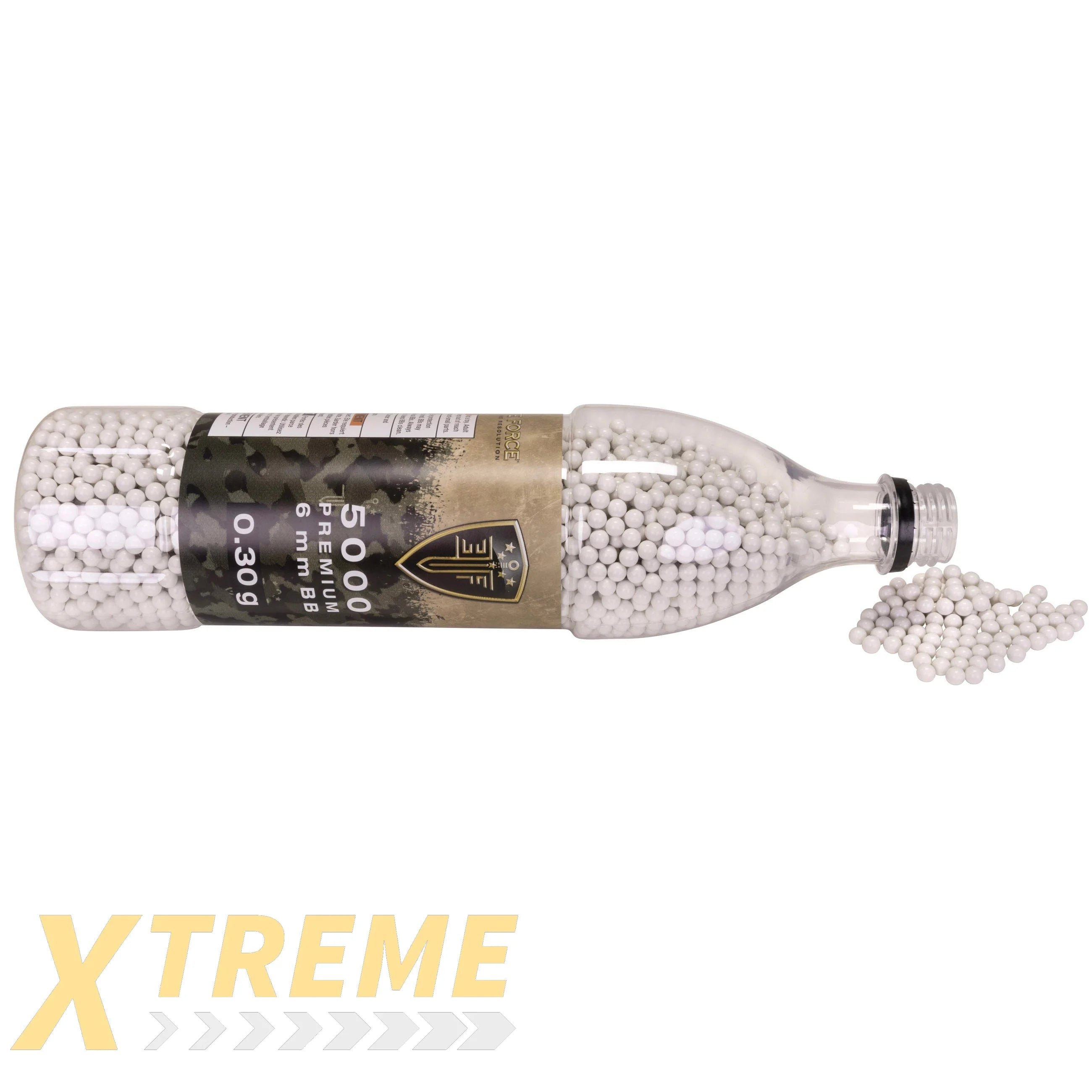 EF Premium Airsoft Ammo.30g White BBs 5000ct - Elite Force BBs -(Bottle)