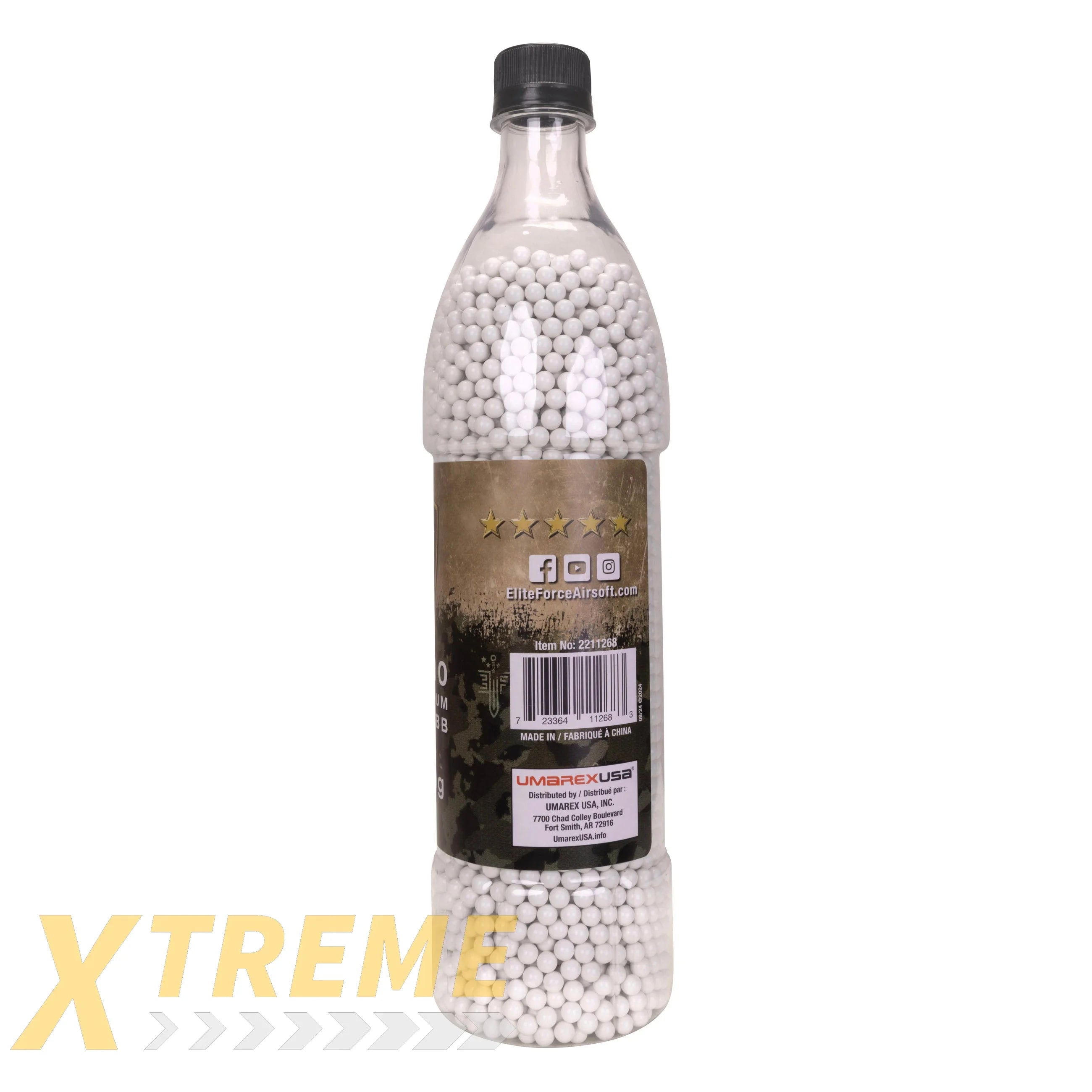 EF Premium Airsoft Ammo.30g White BBs 5000ct - Elite Force BBs -(Bottle)