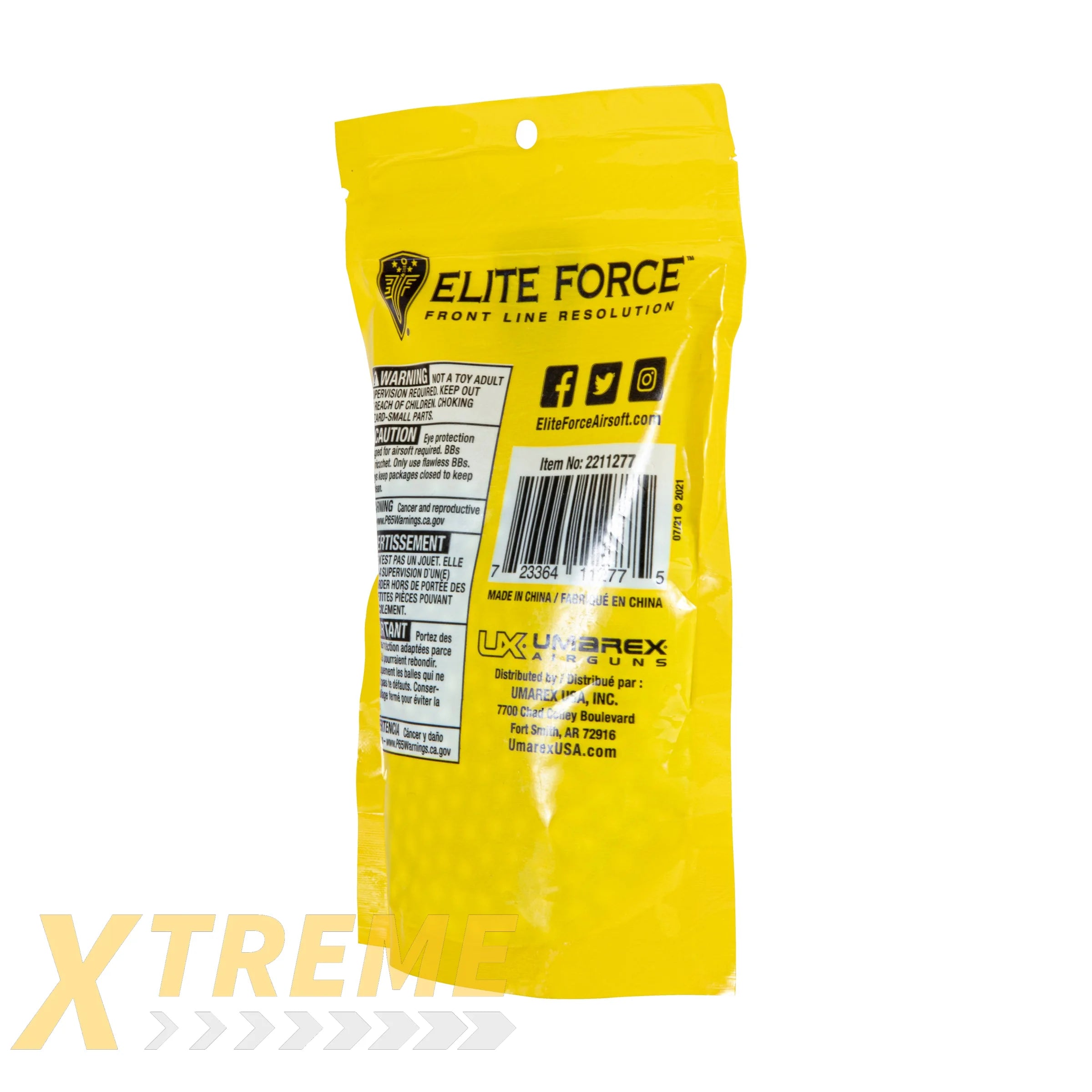 EF TRACER BB’S-20G-LIGHT GREEN-1000 CT - Elite Force BBs -(Bottle)