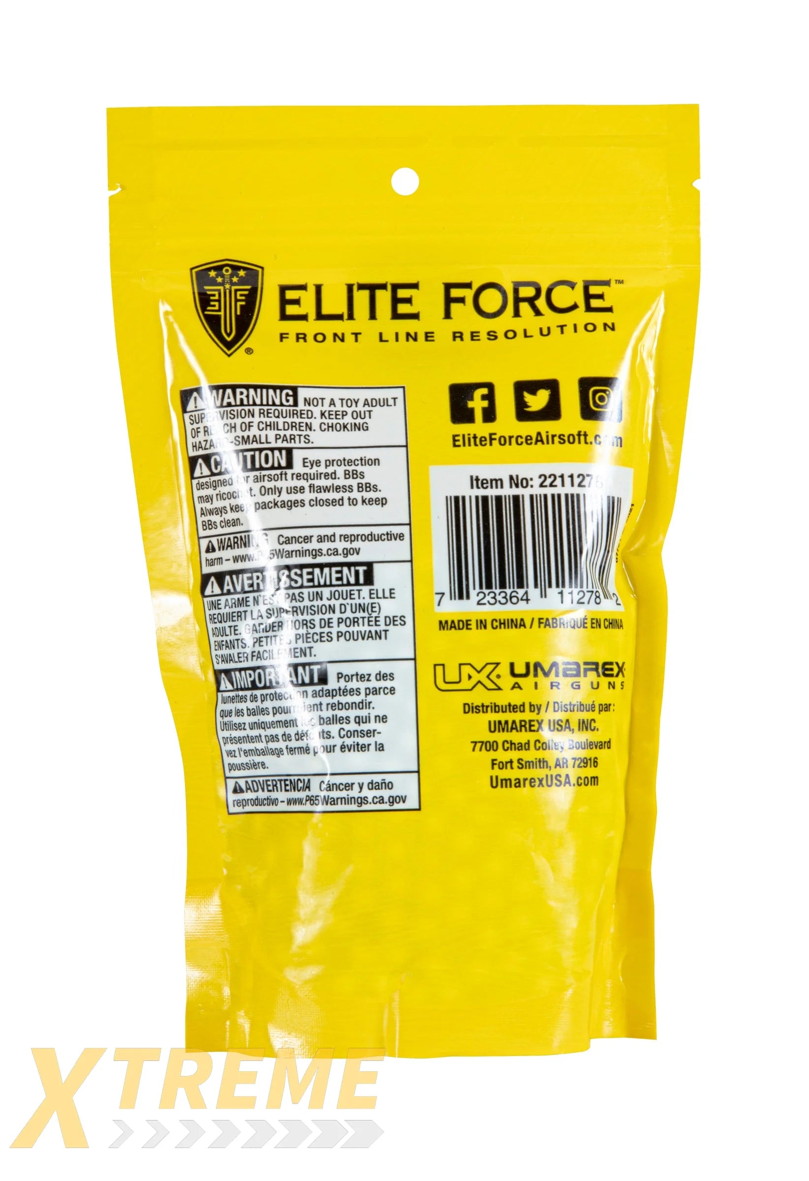 EF TRACER BB’S-25G-LIGHT GREEN-1000CT - Elite Force BBs -(Bottle)