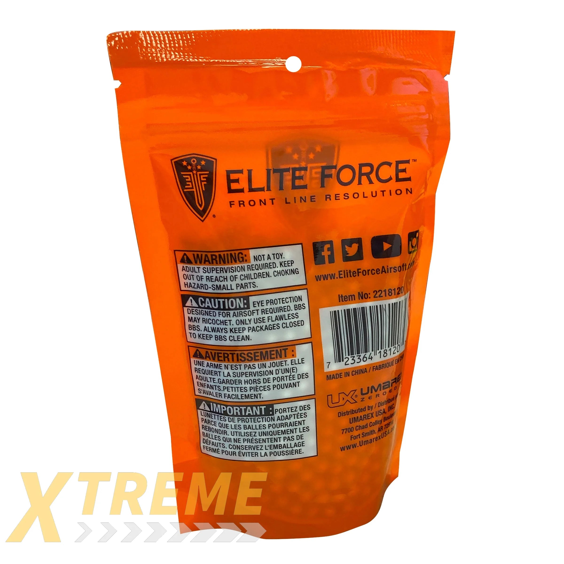 ELITE FORCE FIELD GRADE BBS 20 G 1000CT LT BLUE - Elite Force BBs -(Bottle)