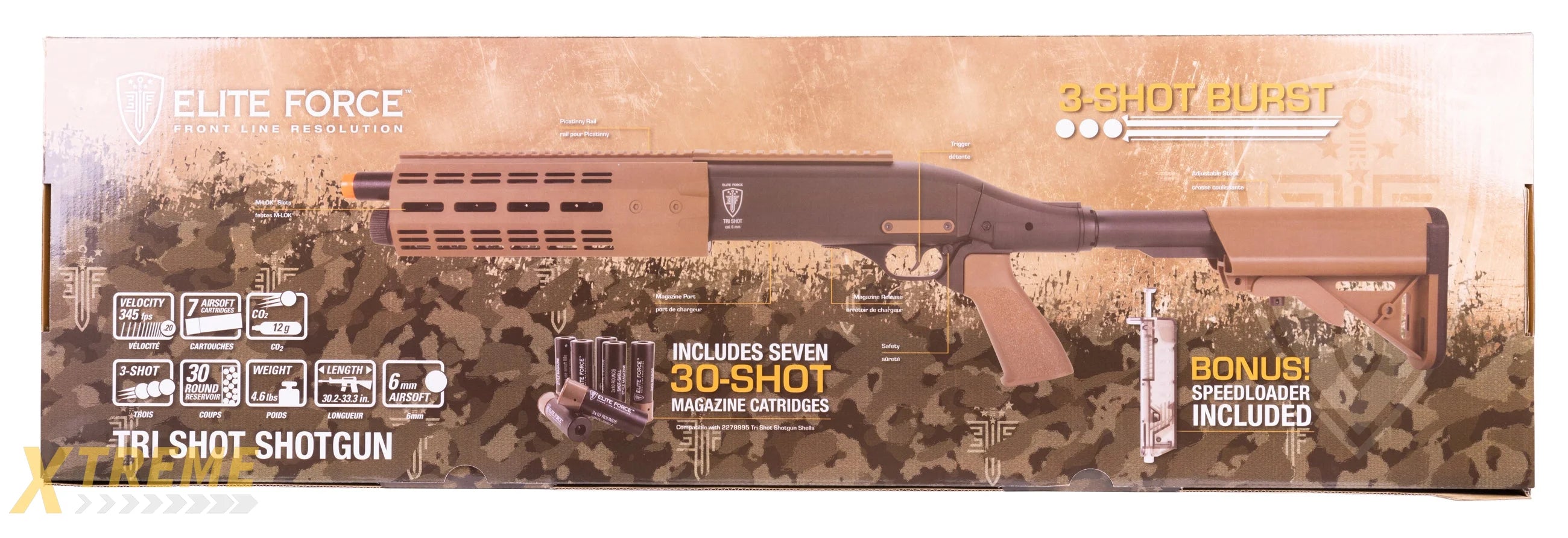 Elite Force Tri-Shot Airsoft CO2 Shotgun