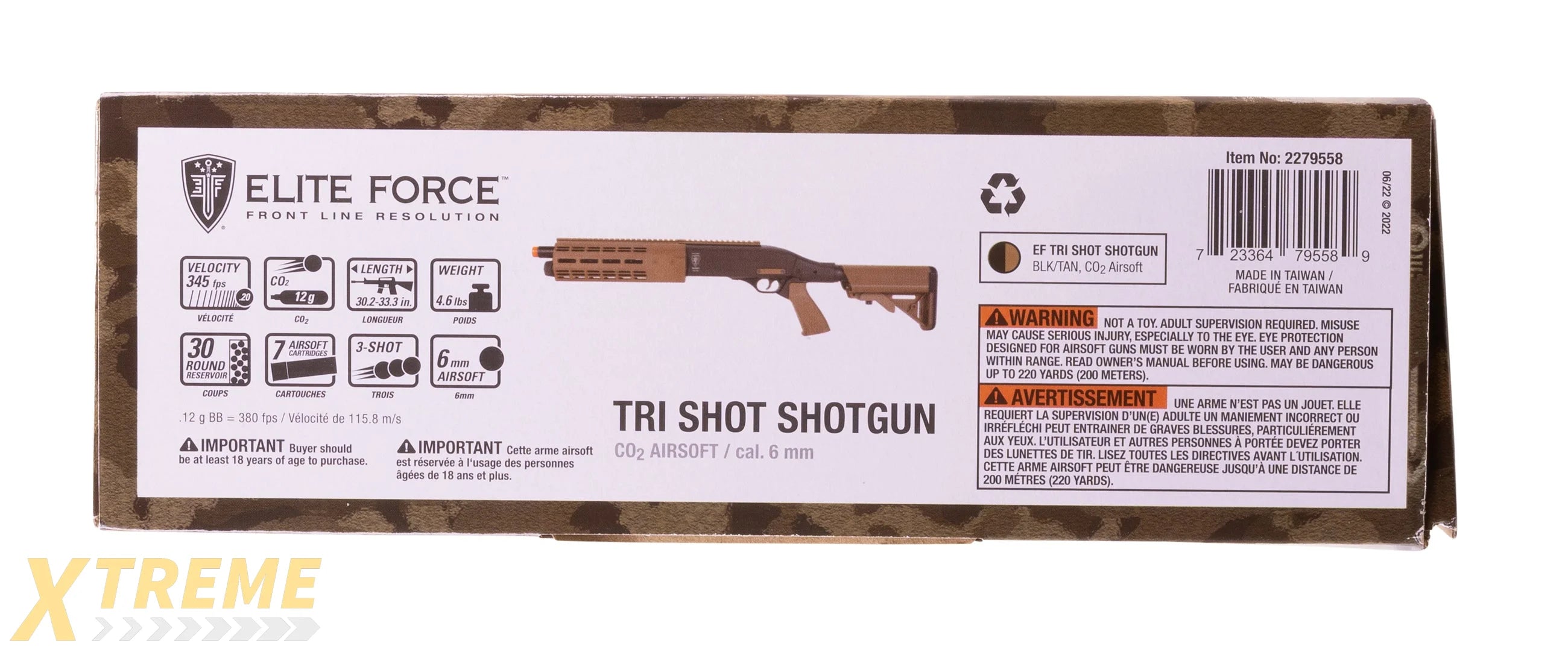 Elite Force Tri-Shot Airsoft CO2 Shotgun