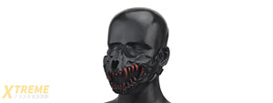 Fangs Mesh Lower Face Mask (Color: Black)