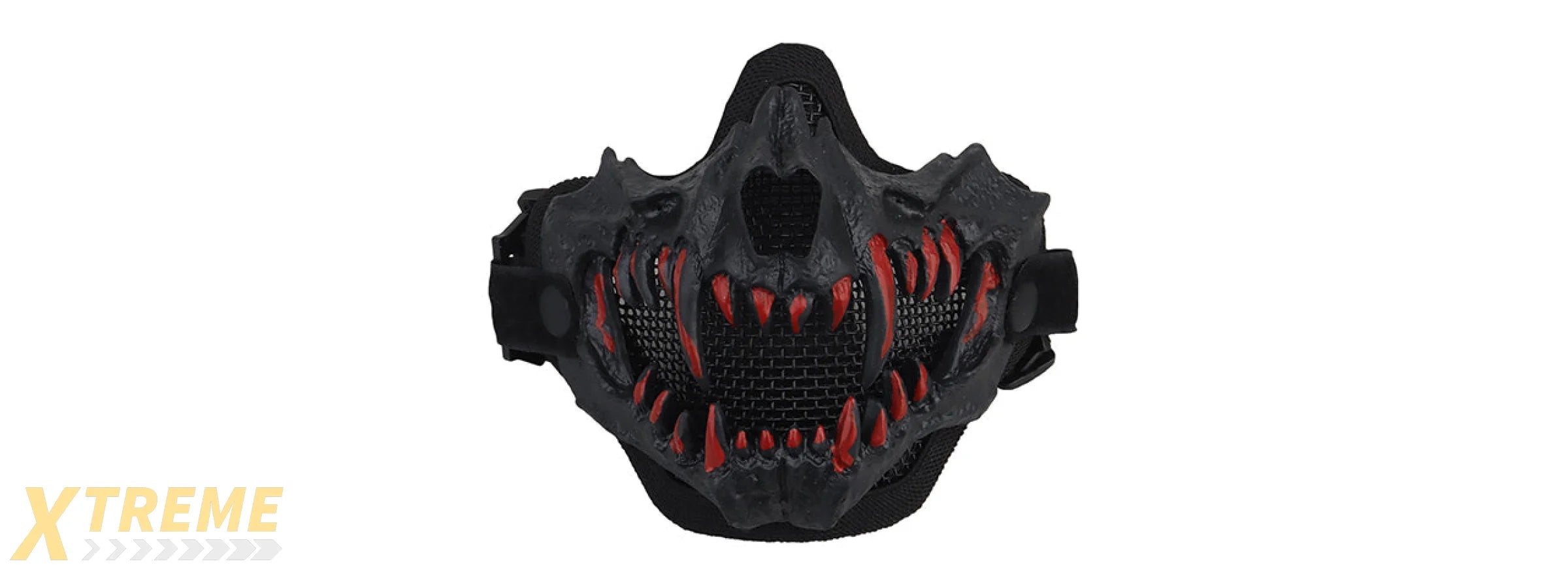 Fangs Mesh Lower Face Mask (Color: Black)