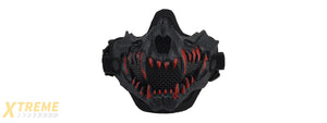 Fangs Mesh Lower Face Mask (Color: Black)