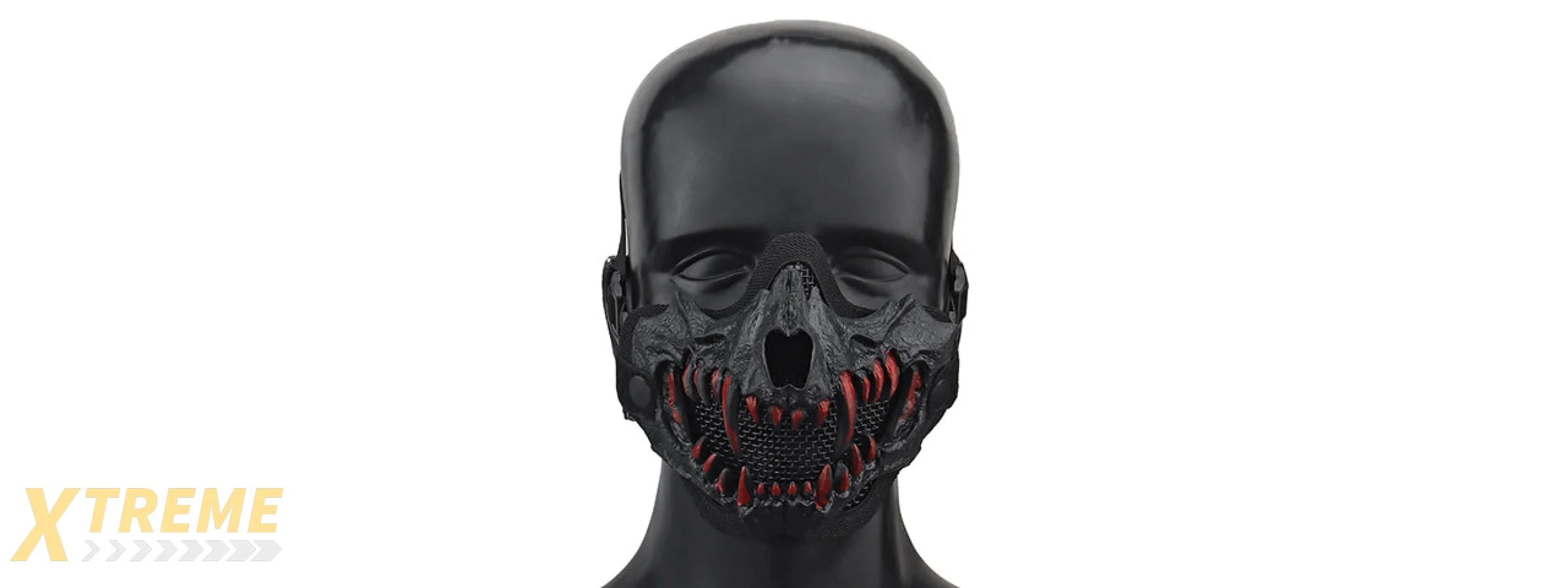 Fangs Mesh Lower Face Mask (Color: Black)