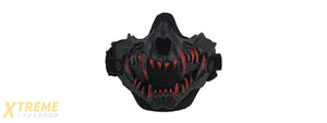 Fangs Mesh Lower Face Mask (Color: Black)