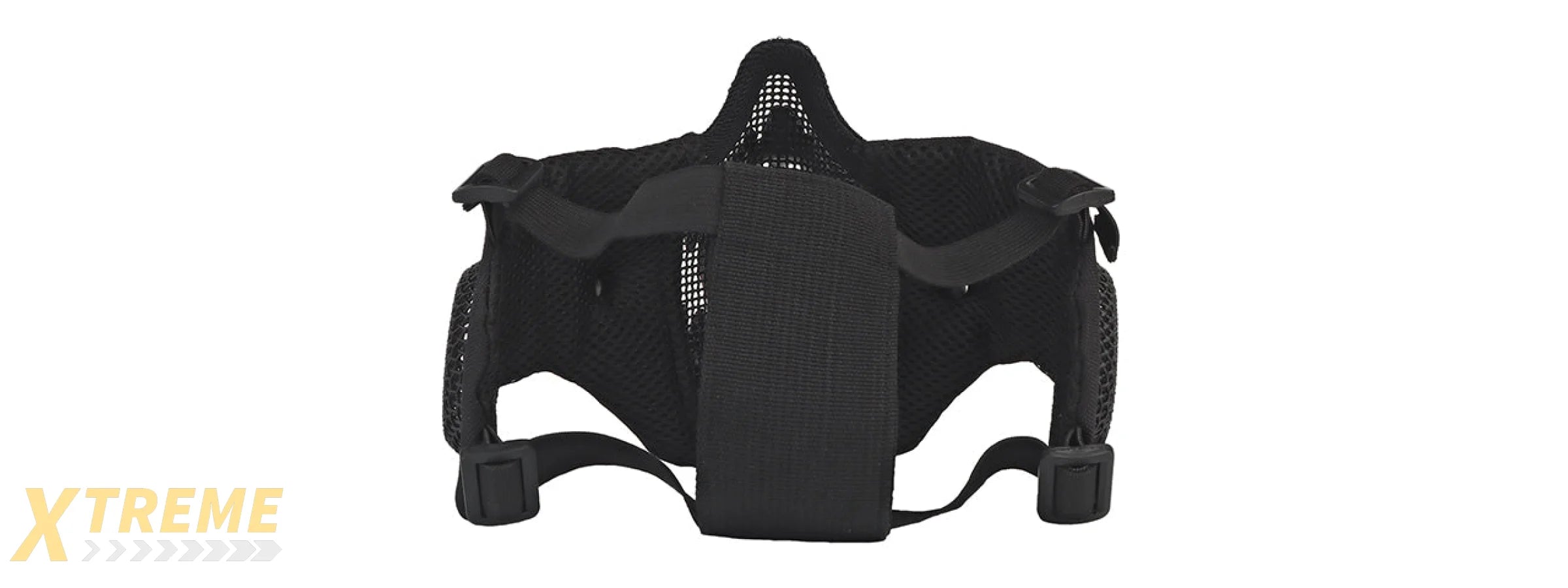 Fangs Mesh Lower Face Mask with Ear Protection (Color: Black)