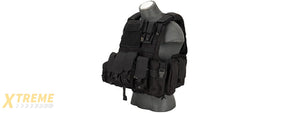 Flyye Industries 1000D Cordura Large Recon Vest w/ 9 Pouches (LRG) BLACK