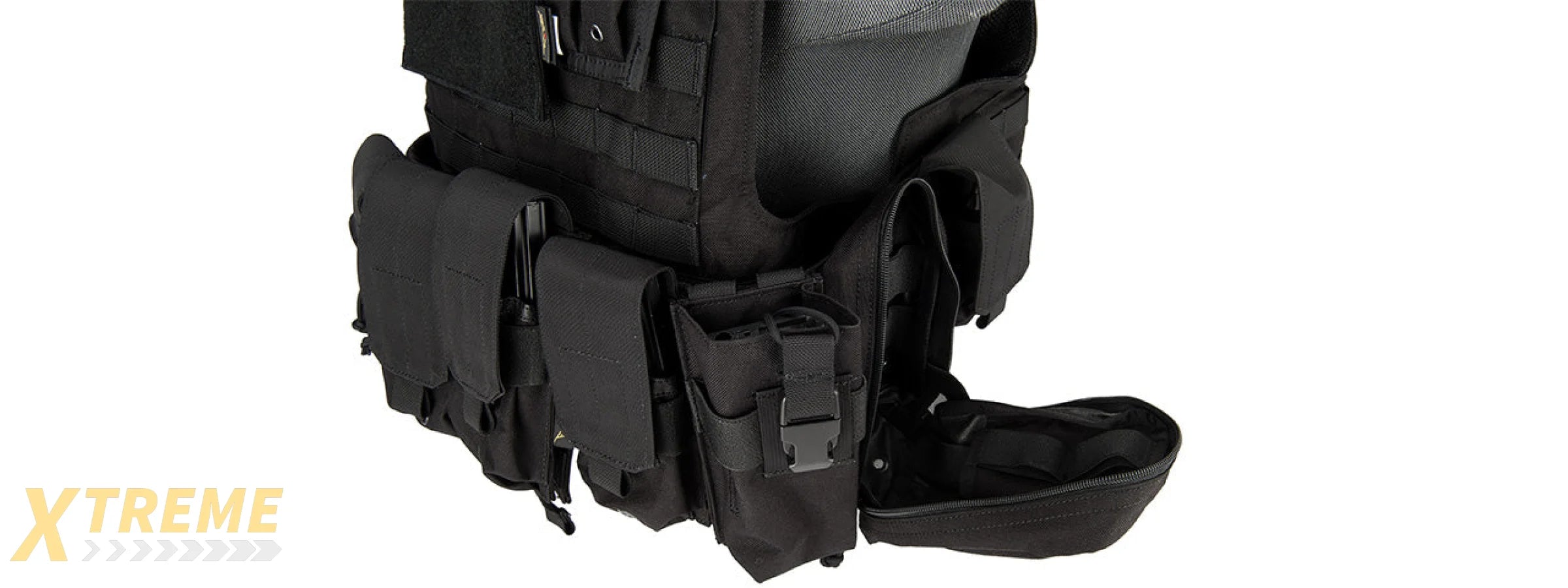 Flyye Industries 1000D Cordura Large Recon Vest w/ 9 Pouches (LRG) BLACK