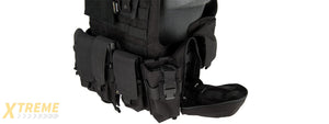 Flyye Industries 1000D Cordura Large Recon Vest w/ 9 Pouches (LRG) BLACK