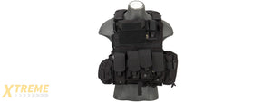 Flyye Industries 1000D Cordura Large Recon Vest w/ 9 Pouches (LRG) BLACK