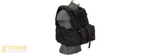 Flyye Industries 1000D Cordura Large Recon Vest w/ 9 Pouches (LRG) BLACK