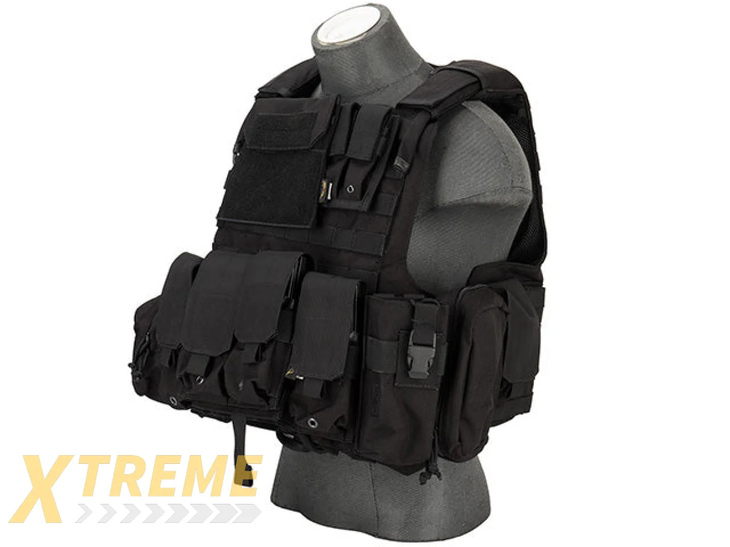 Flyye Industries 1000D Cordura Large Recon Vest w/ 9 Pouches (LRG) BLACK