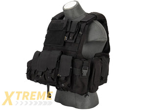 Flyye Industries 1000D Cordura Large Recon Vest w/ 9 Pouches (LRG) BLACK