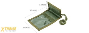 FY-BGA03OD NECK IDENTIFICATION STORAGE WALLET (OD GREEN)