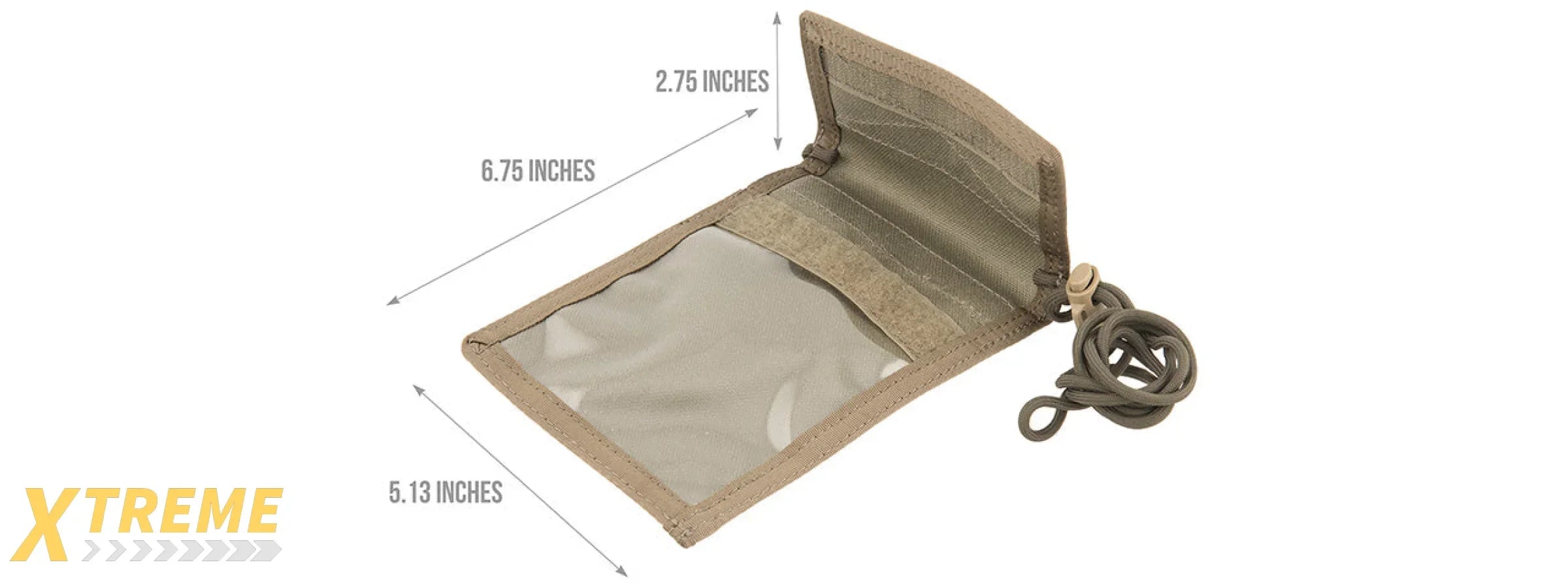 FY-BGA03RG NECK IDENTIFICATION STORAGE WALLET (RANGER GREEN)