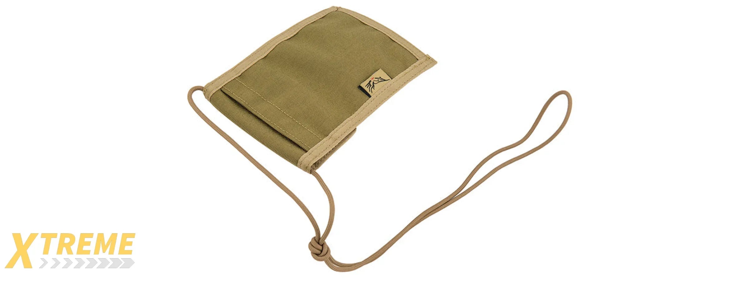FY-BGA03KH NECK IDENTIFICATION STORAGE WALLET (KHAKI)