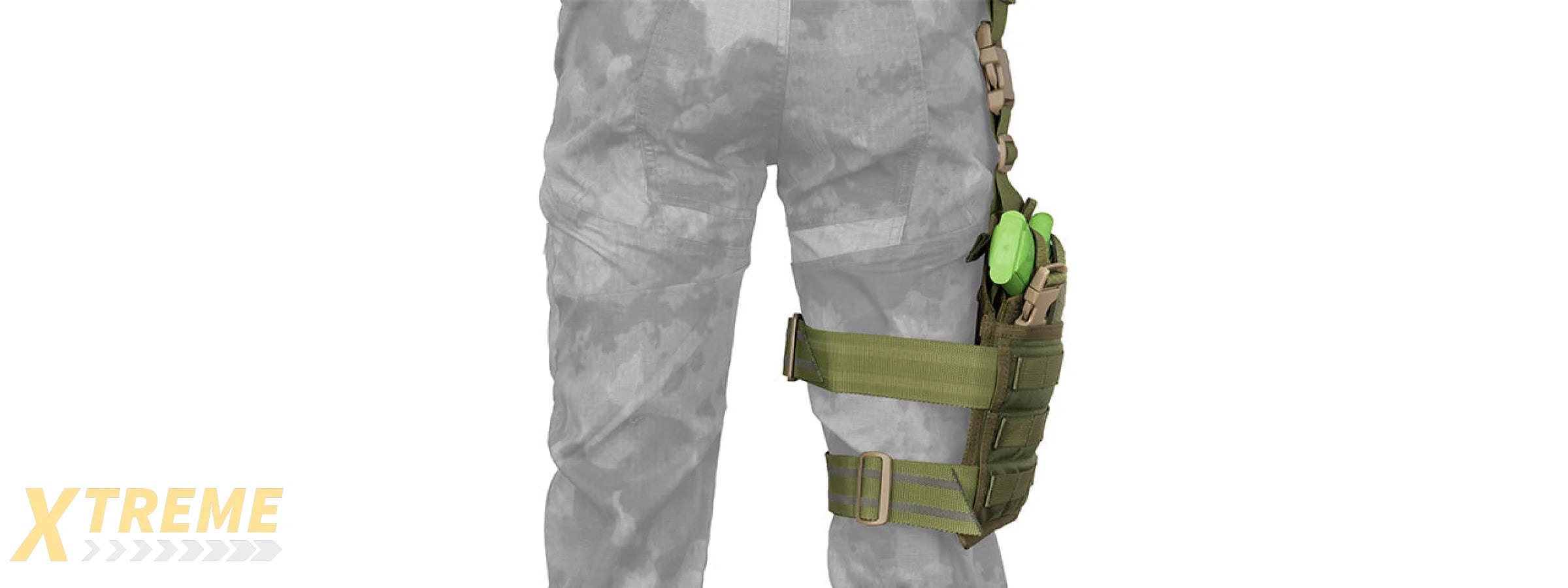 FY-HRB08OD SPEC-OPS MOLLE DROP LEG PISTOL HOLSTER (OD GREEN)