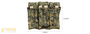 FY-PHM03R2 1000D NYLON TRIPLE M4/M16 MAGAZINE POUCH (WOODLAND DIGITAL)