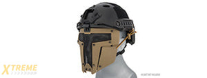 G-FORCE ADJUSTABLE T-SHAPED MESH FULL FACE MASK (TAN)