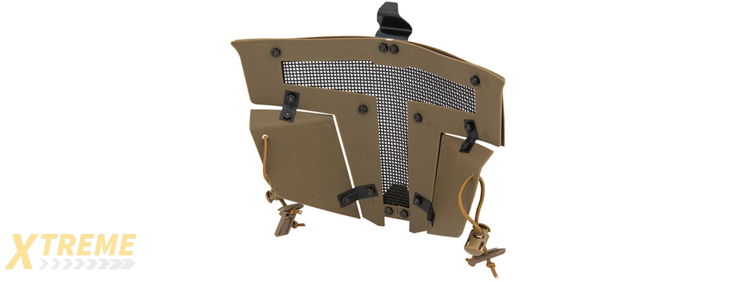 G-FORCE ADJUSTABLE T-SHAPED MESH FULL FACE MASK (TAN)