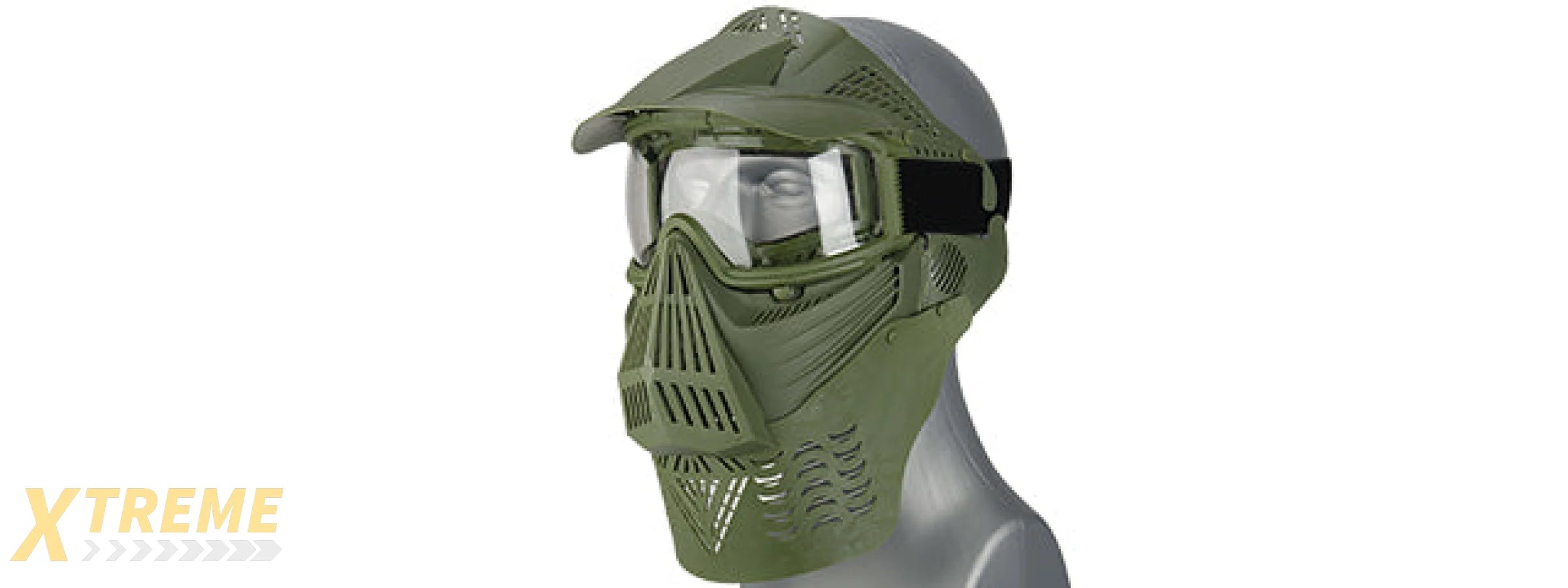 G-FORCE COMPLETE PROTECTION MODULAR AIRSOFT FACE MASK W/ CLEAR LENS