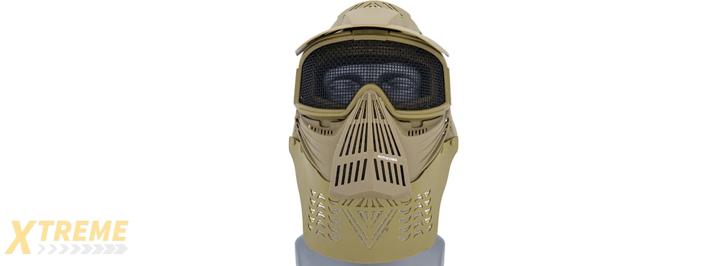 G-FORCE COMPLETE PROTECTION WIRE MESH AIRSOFT FACE MASK - TAN