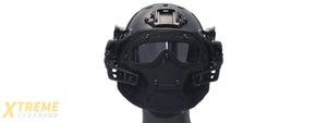 G-FORCE G4 SYSTEM NYLON BUMP HELMET MASK W/ GOGGLES - BLACK