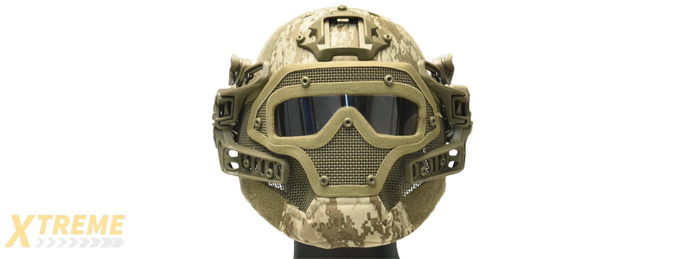 G-FORCE G4 SYSTEM NYLON BUMP HELMET MASK W/ GOGGLES - DESERT DIGITAL