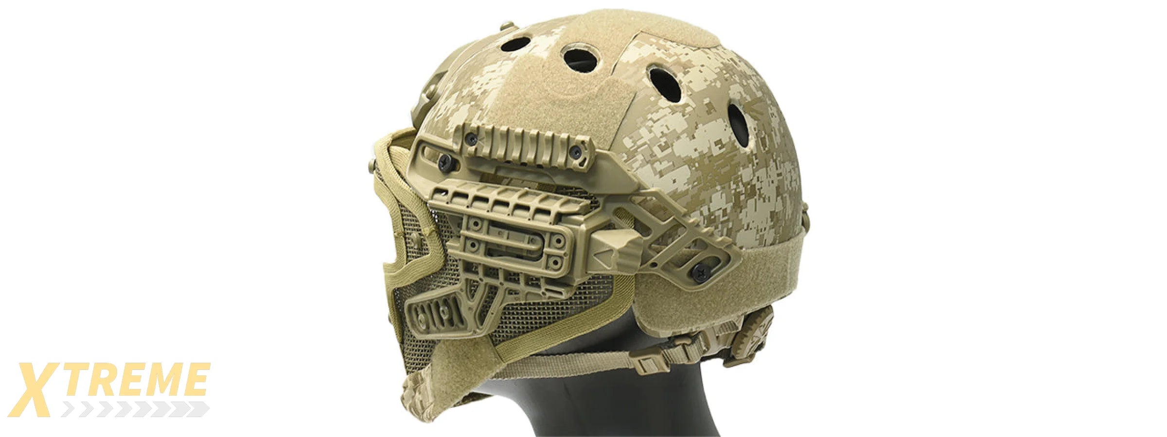 G-FORCE G4 SYSTEM NYLON BUMP HELMET MASK W/ GOGGLES - DESERT DIGITAL