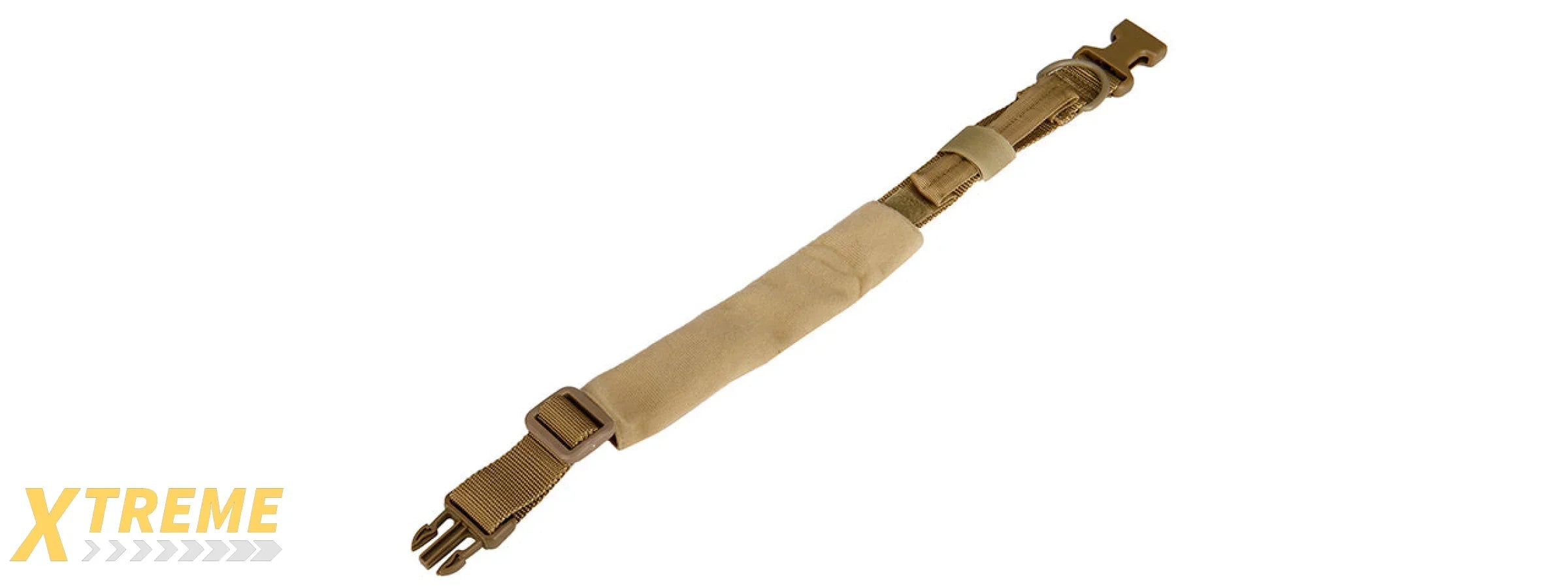 G-FORCE REINFORCED NYLON DOG COLLAR W/ EVA HANDLE - TAN