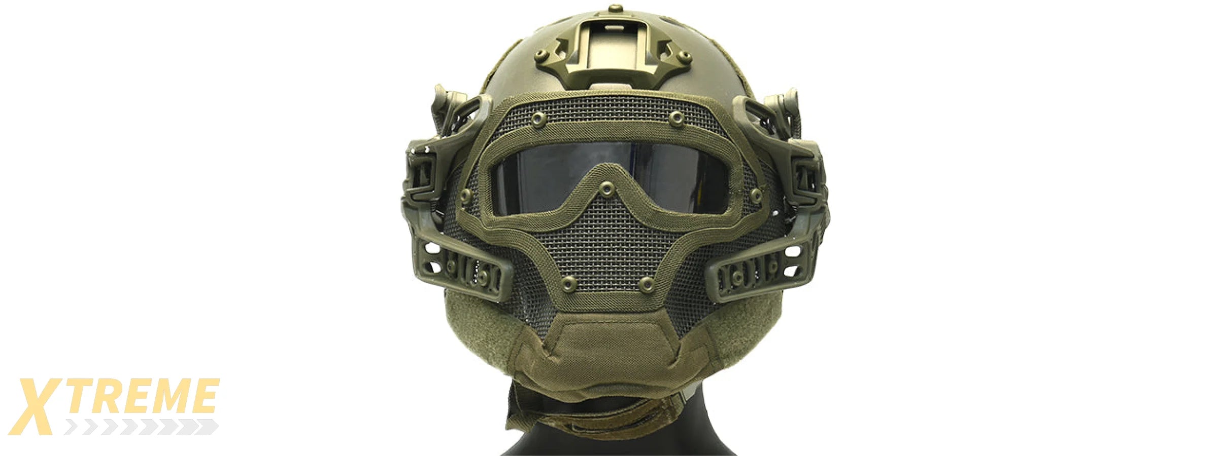 G-FORCE TACTICAL G4 SYSTEM BUMP HELMET MASK W/ GOGGLES (OLIVE DRAB)