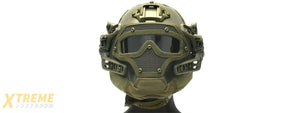 G-FORCE TACTICAL G4 SYSTEM BUMP HELMET MASK W/ GOGGLES (OLIVE DRAB)