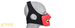 G-FORCE YOKAI OGRE HALF FACE MASK W/ SOFT PADDING (RED/GOLD)