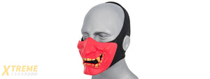 G-FORCE YOKAI OGRE HALF FACE MASK W/ SOFT PADDING (RED/GOLD)