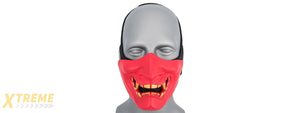 G-FORCE YOKAI OGRE HALF FACE MASK W/ SOFT PADDING (RED/GOLD)