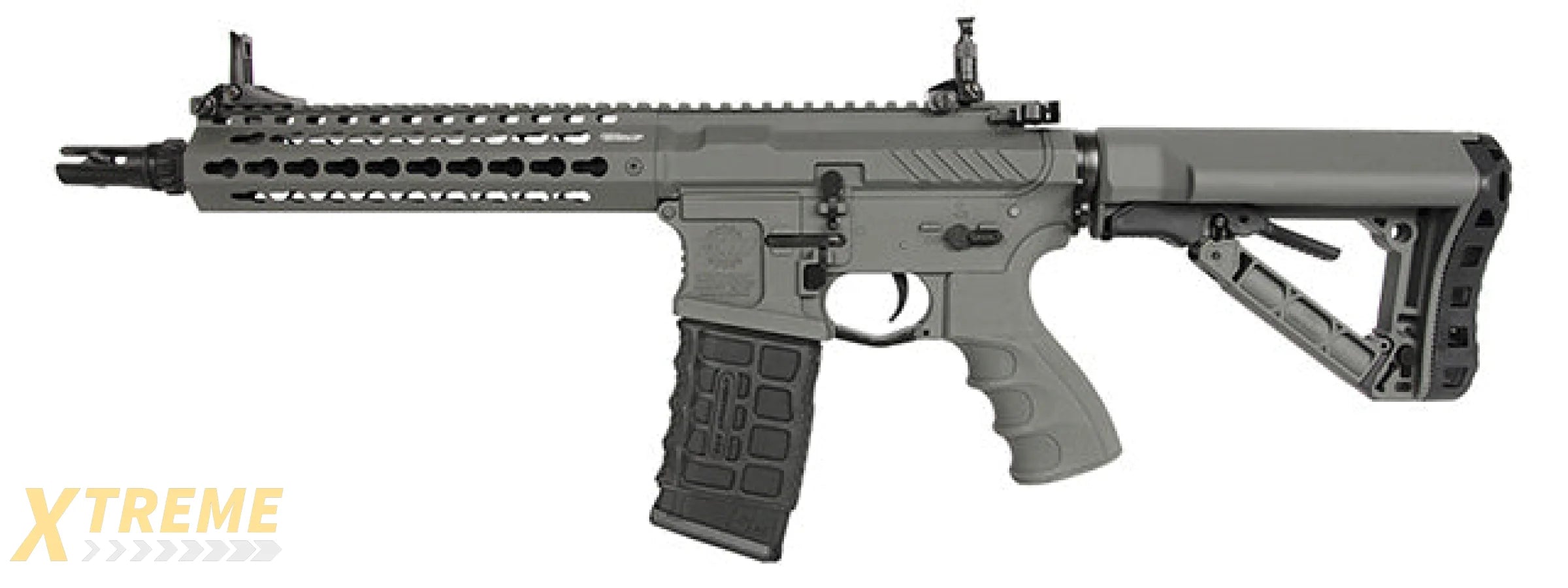 G&G 9 KEYMOD COMBAT MACHINE CM16 SRL AEG (BATTLESHIP GRAY)