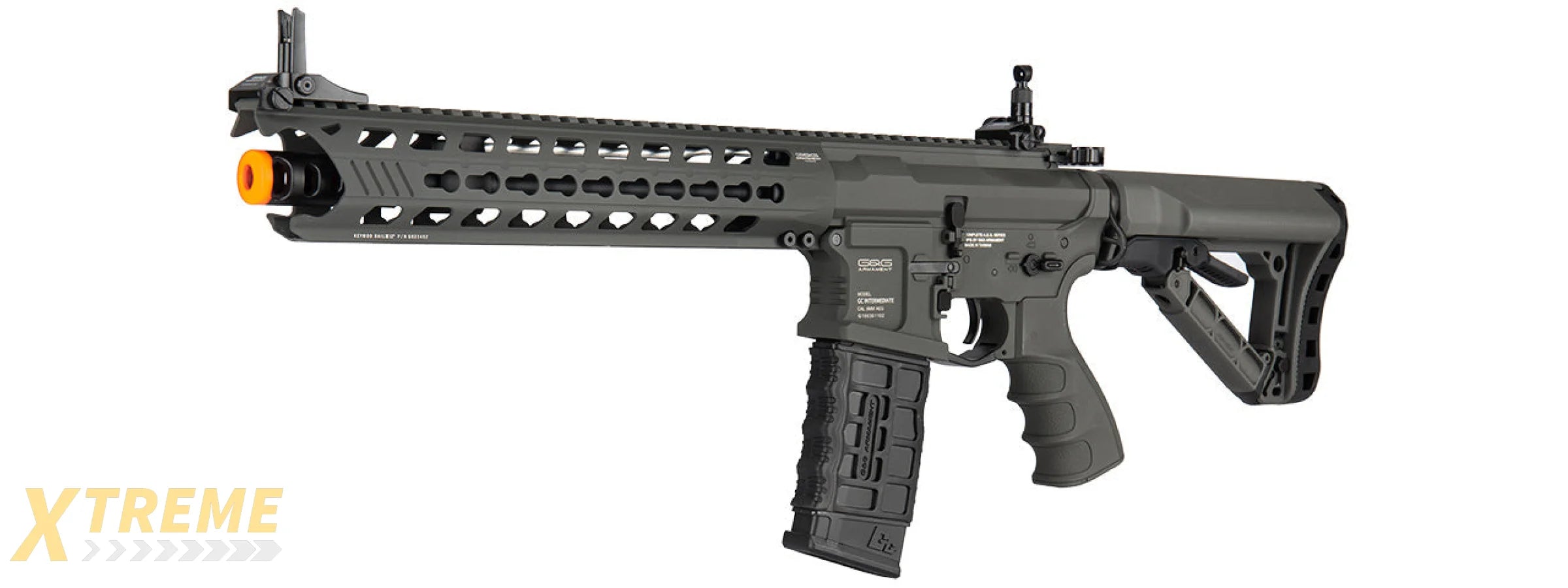 G&G GC16 FULL METAL COMBAT MACHINE PREDATOR AEG WITH KEYMOD RAIL (GREY)