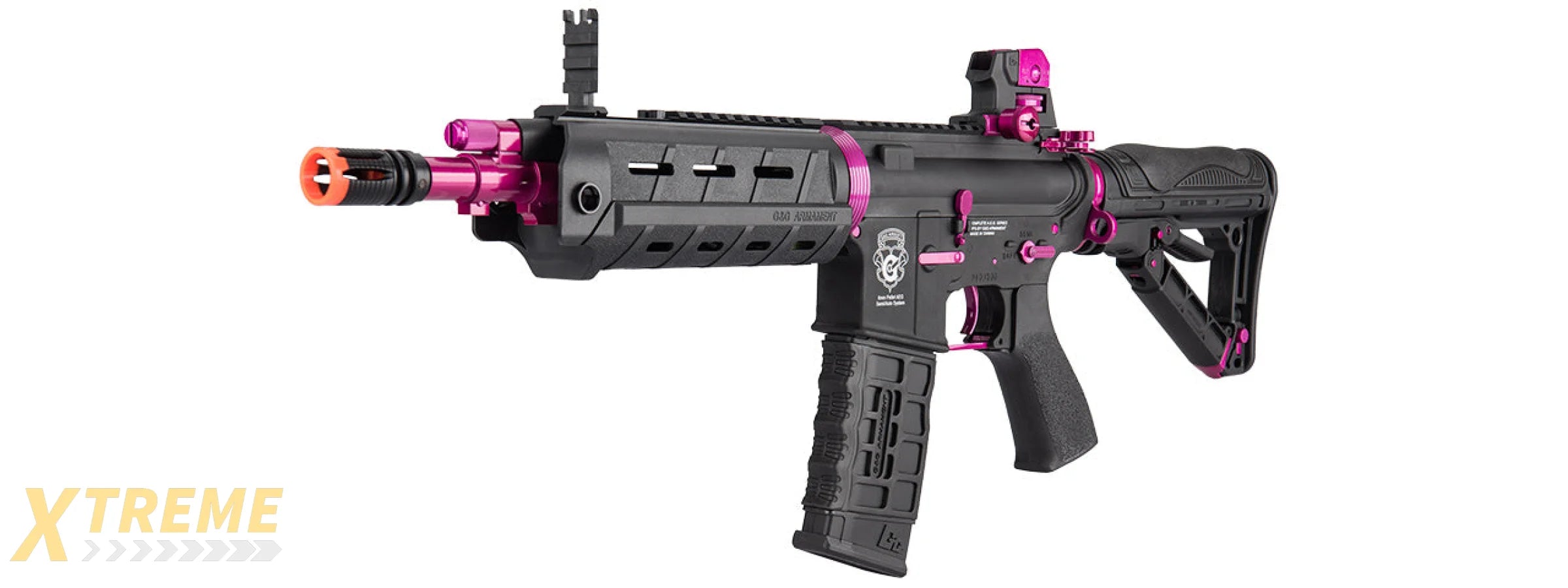 G&G GR4 G26 FEMME FATAL ERG AIRSOFT AEG RIFLE - BLACK / PINK