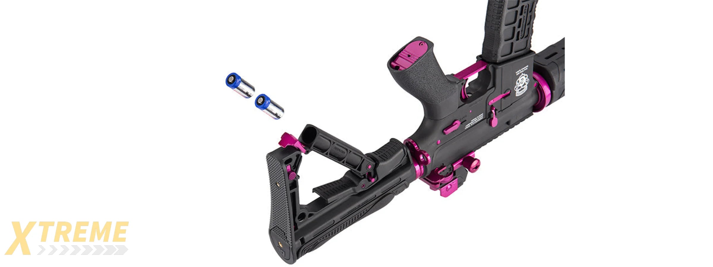 G&G GR4 G26 FEMME FATAL ERG AIRSOFT AEG RIFLE - BLACK / PINK