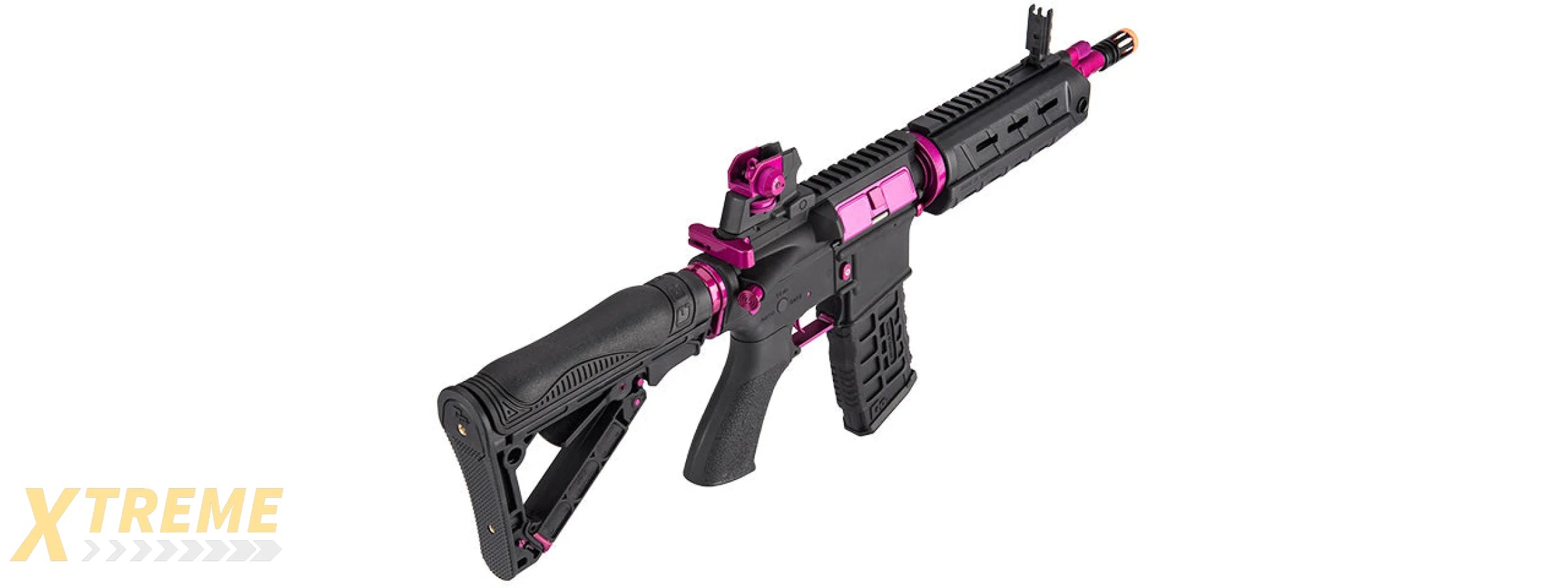 G&G GR4 G26 FEMME FATAL ERG AIRSOFT AEG RIFLE - BLACK / PINK